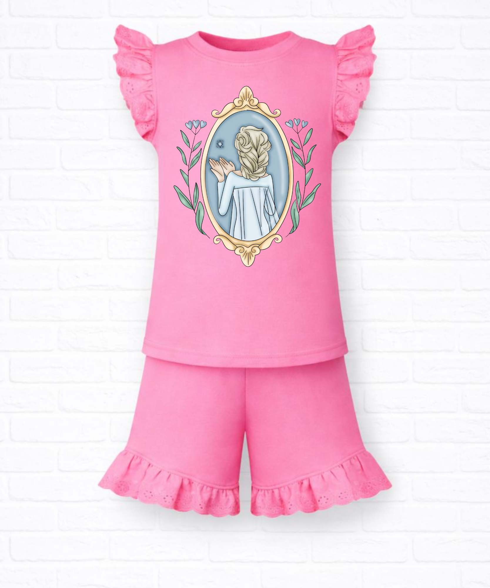 Pink Princess Frilled Set