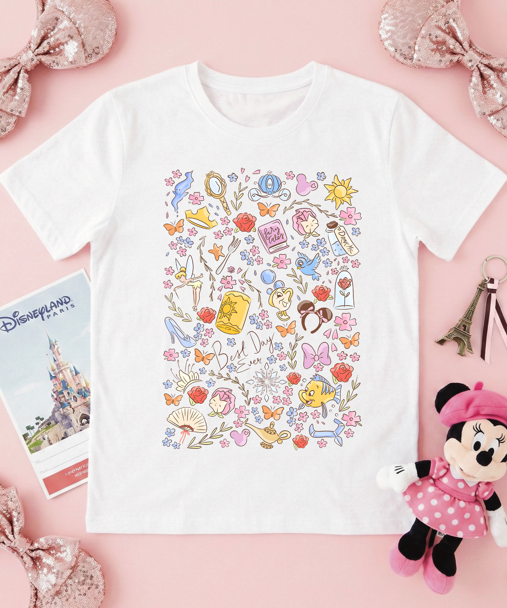 Princess Best Day Ever - Tshirt - Pink/White