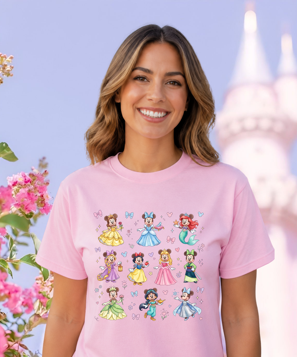 Minnie Princesses - Tshirt - White/Pink