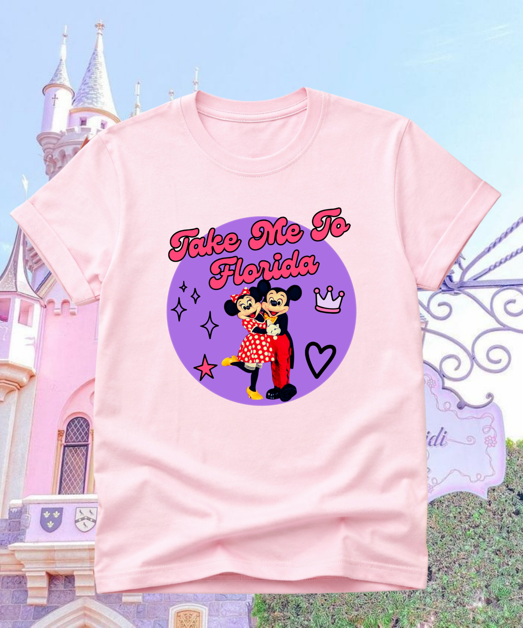Take Me To Florida Exclusive - Tshirt - White/Pink