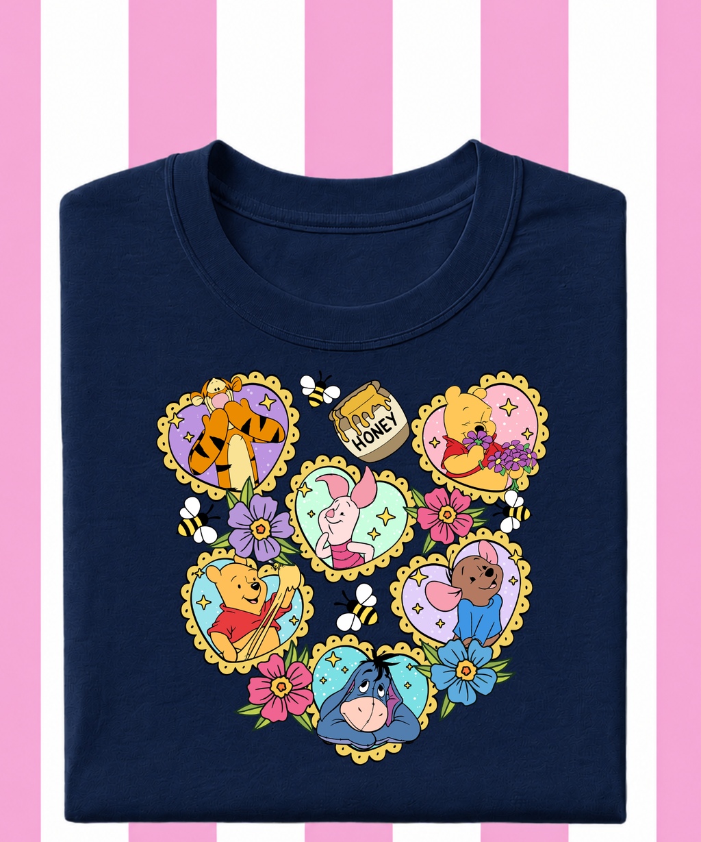 Pooh & Friends Hearts - Tshirt