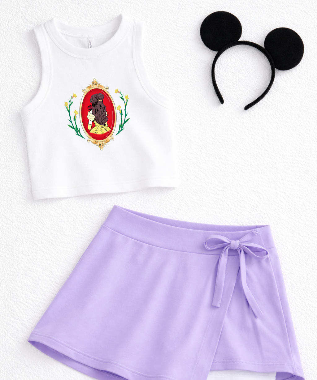 Princess Cropped Vest - Multiple Princess Options - White