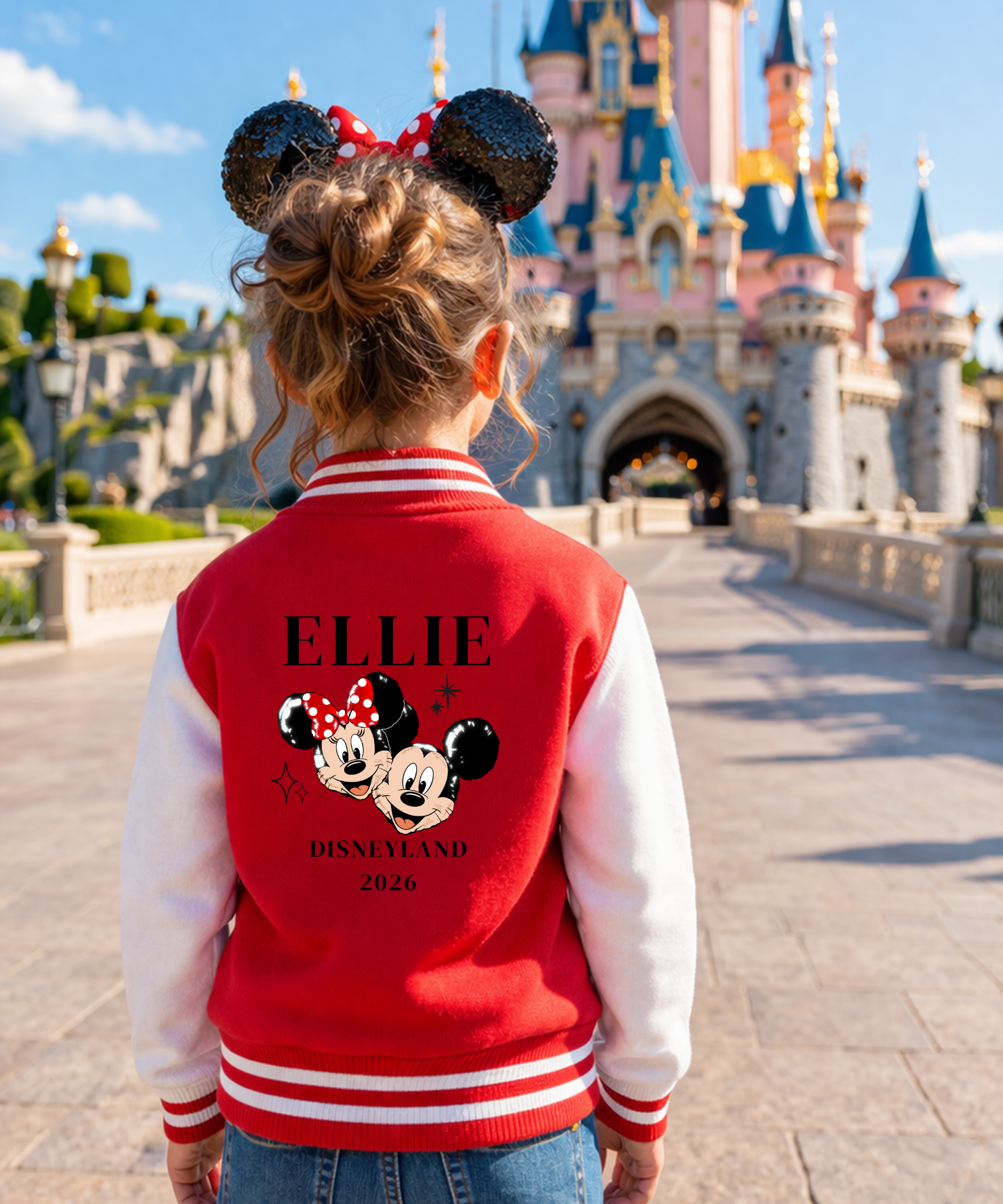 Kids Personalised Varsity Jacket - Red
