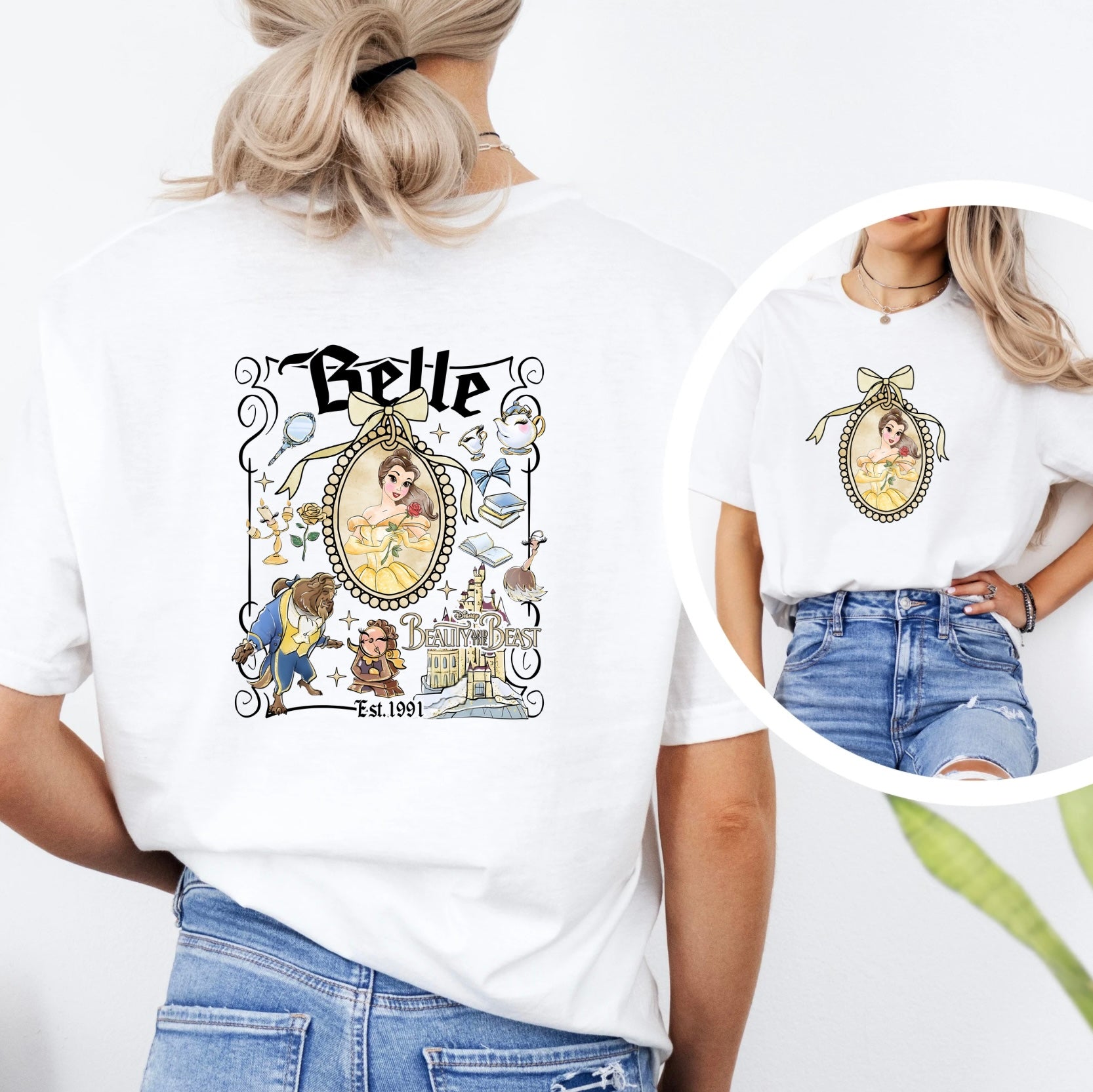 Belle Double Sided Tee - White