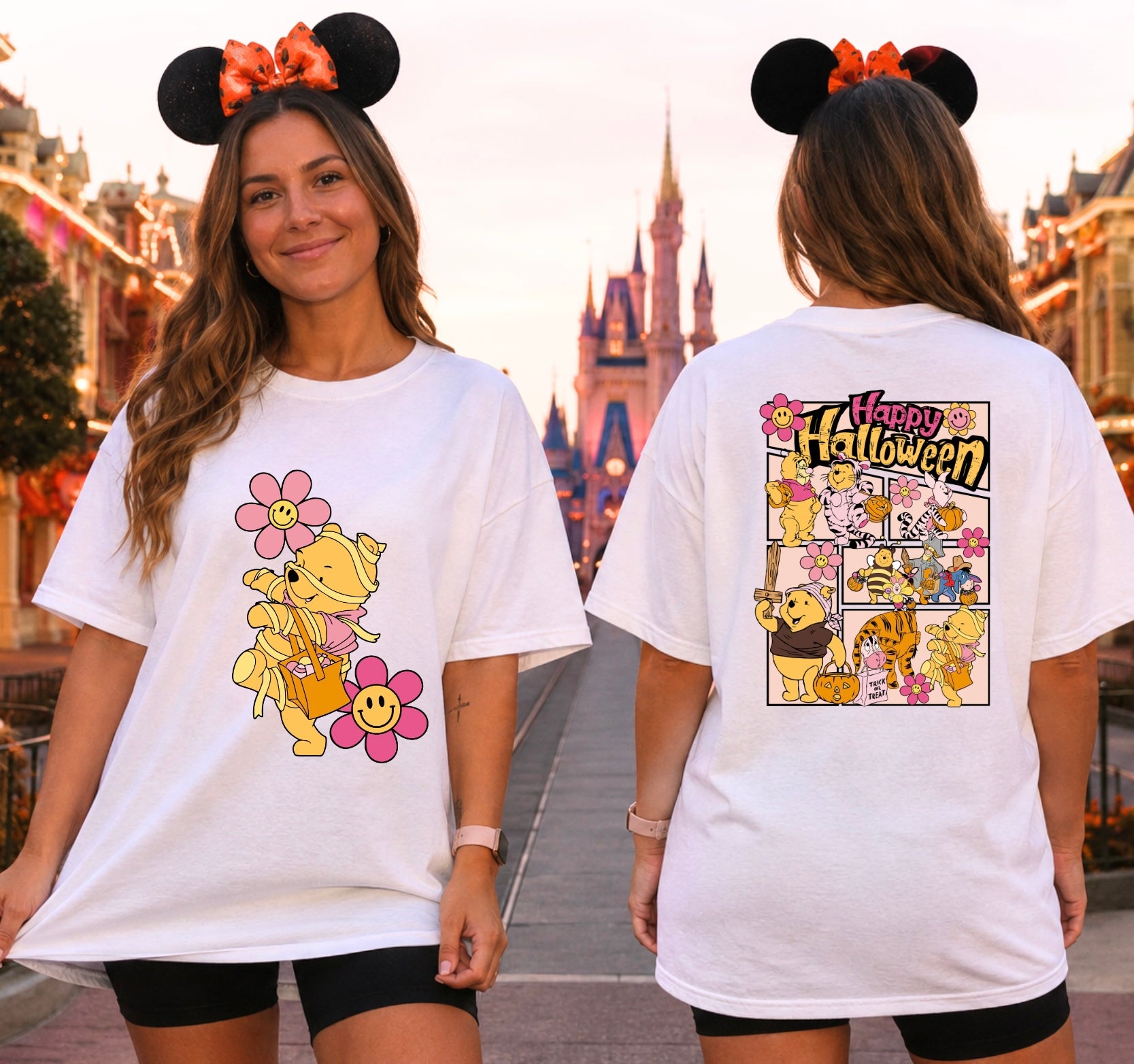 Happy Halloween Pooh - Tshirt - White