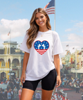 4th July Mouse - Tshirt - White/Blue