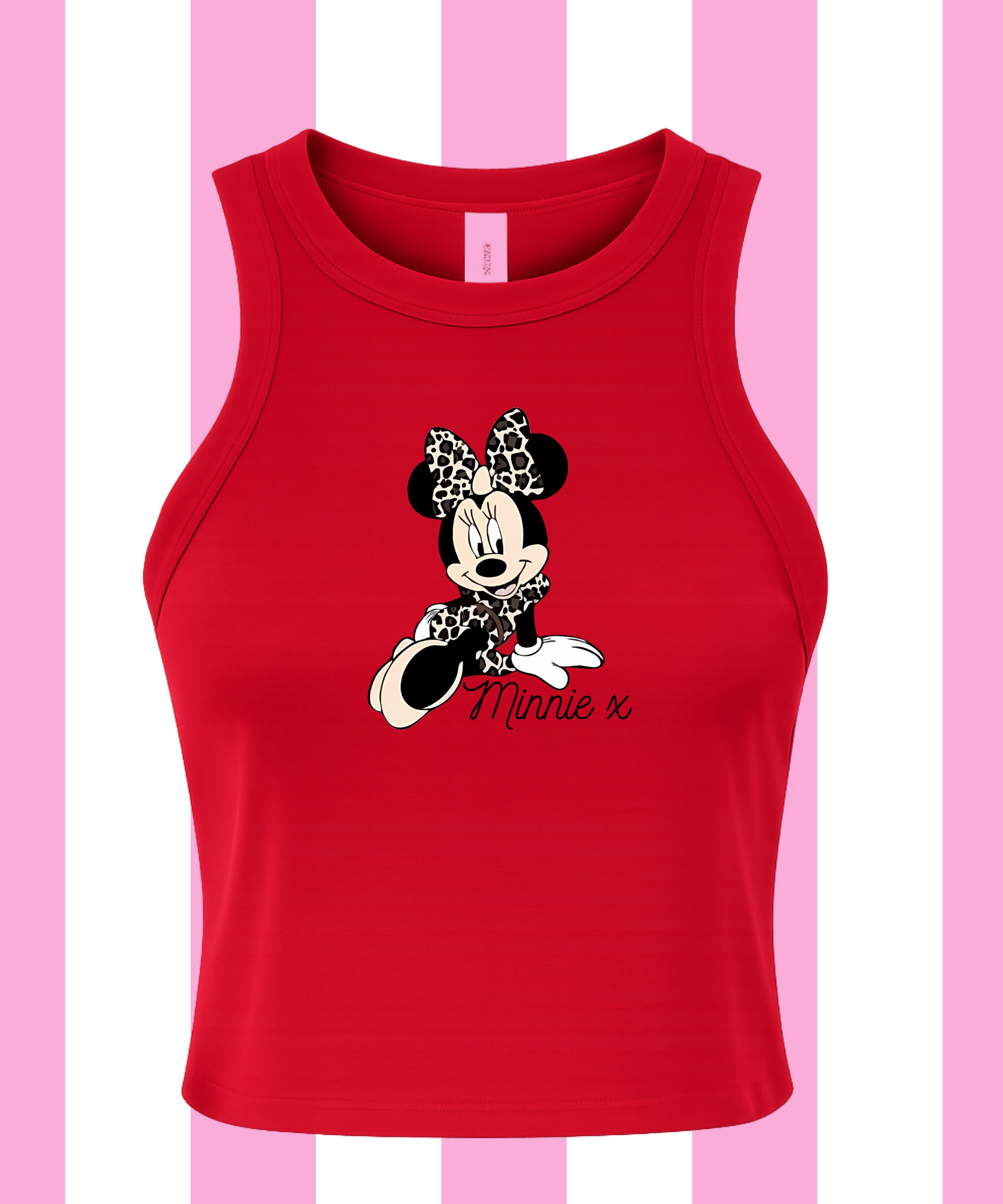 Minnie Leopard - Cropped Tee/Cropped Vest