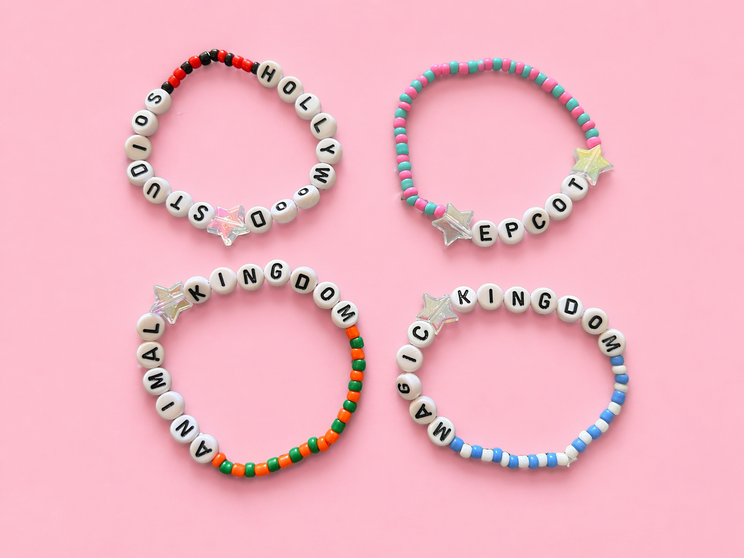 WDW 4 Parks Bracelet Stack - Set of 4