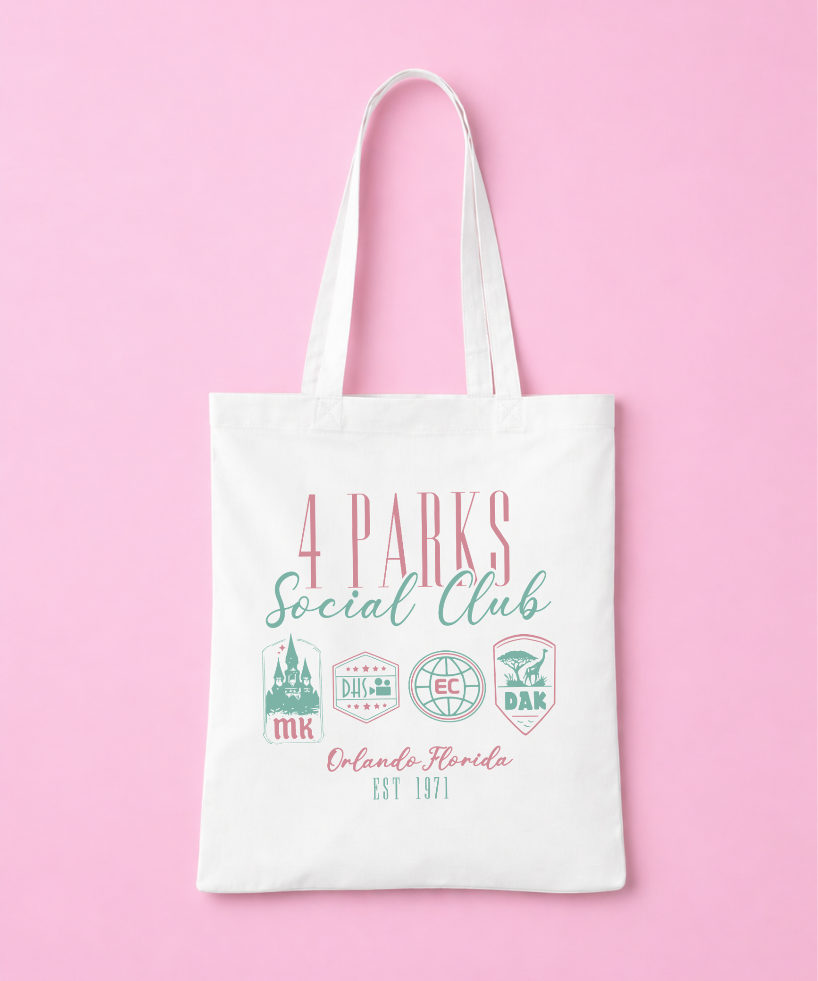 4 Parks Social Club White Tote Bag