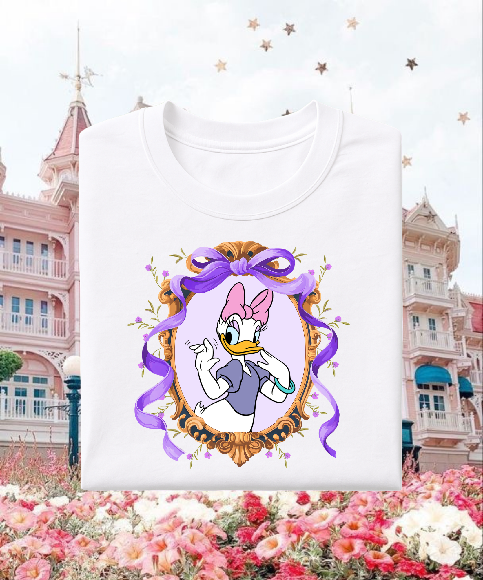 Duck Purple Frame - Tshirt - White/Pink