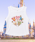 Pooh Balloons - Cropped Tee/Cropped Vest - White