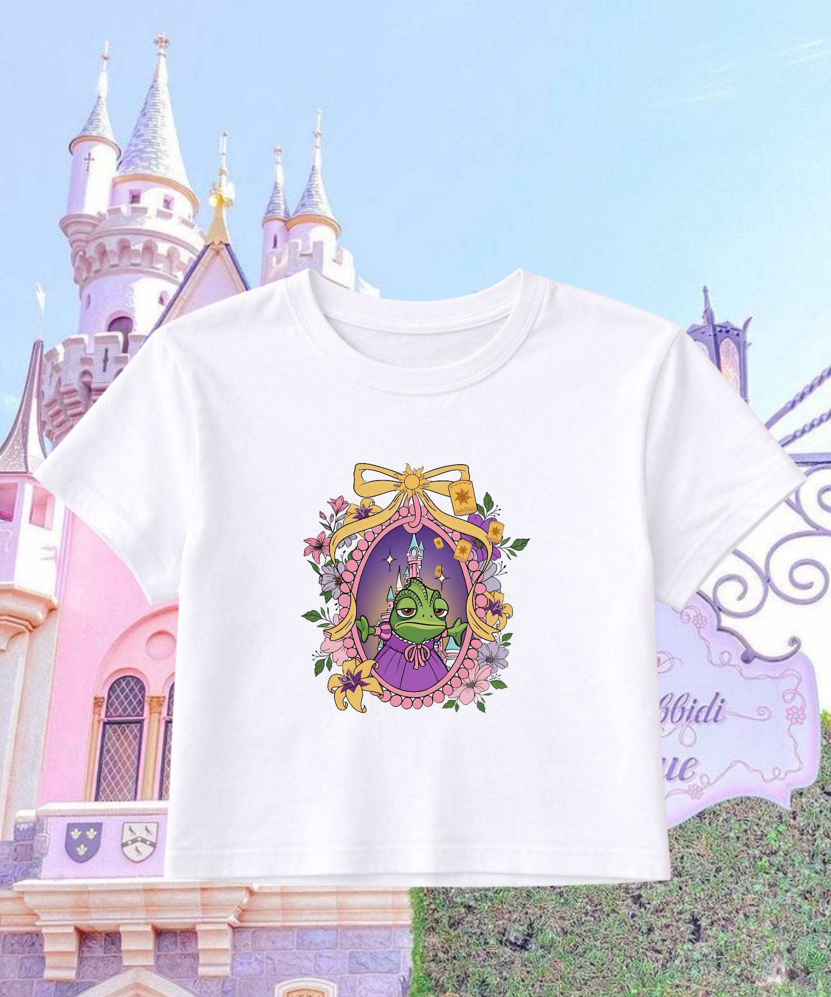 Princess Pascal - Cropped Tee/Cropped Vest - White