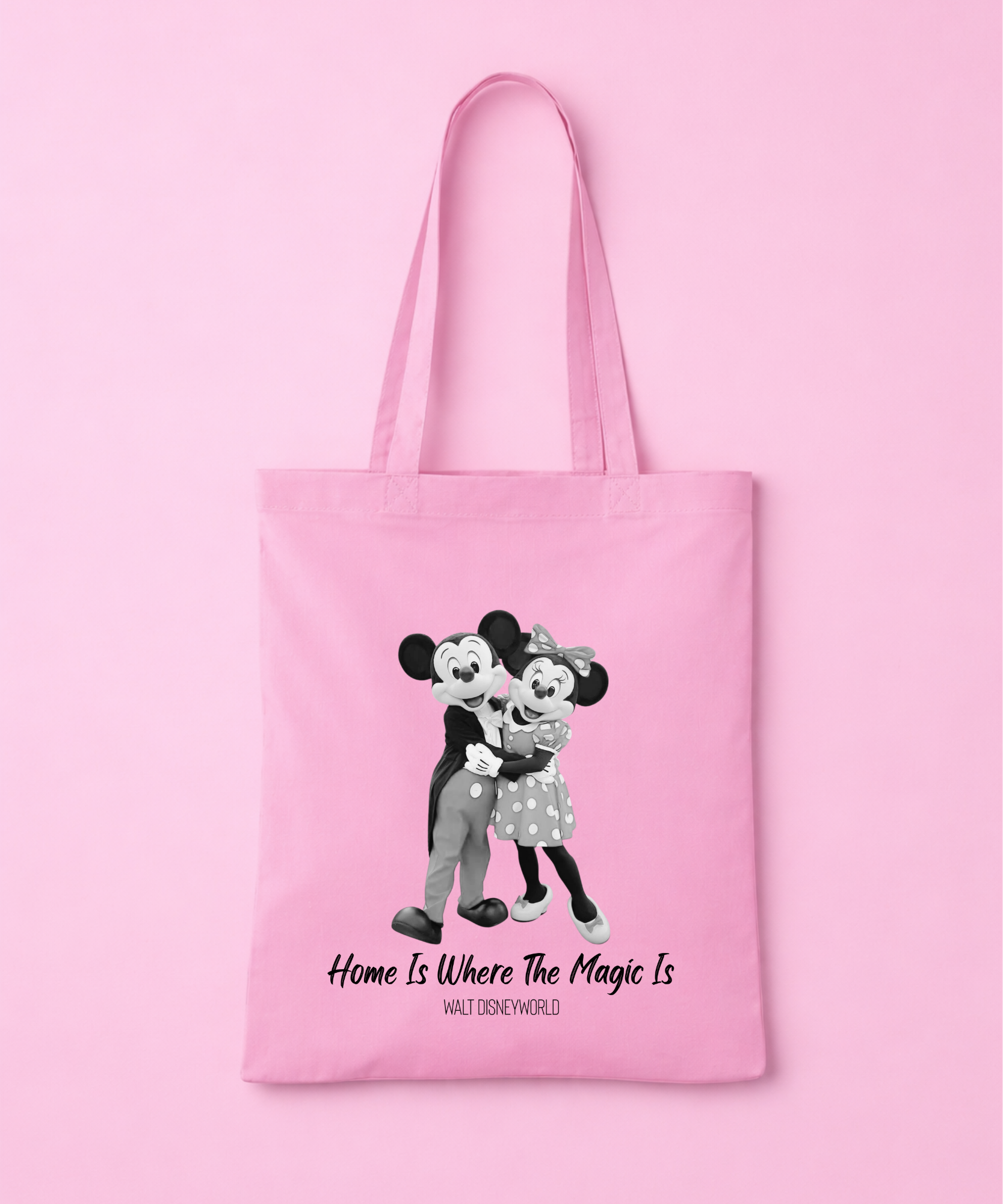 Home Is Where The Magic Is Exclusive Tote Bag - White/Pink/Red
