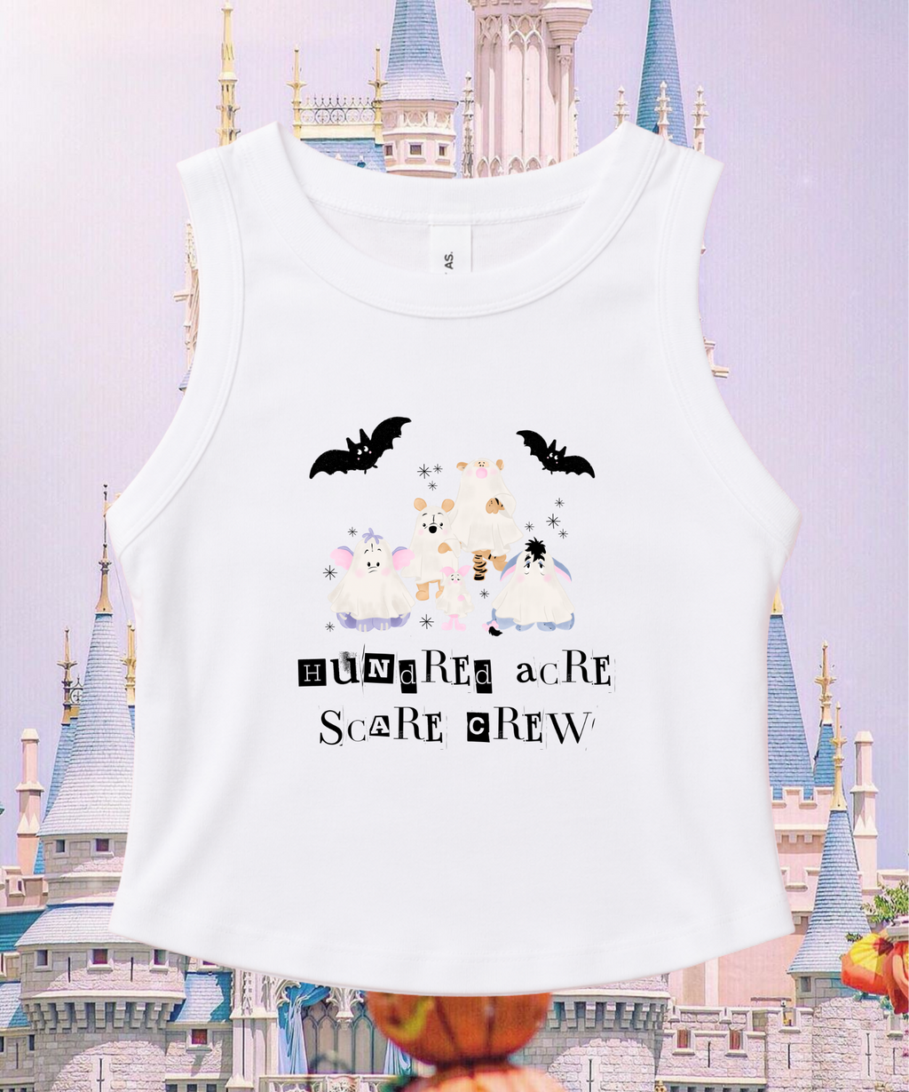 Hundred Acre Scare Crew Halloween Exclusive - Cropped Tee/Cropped Vest - White