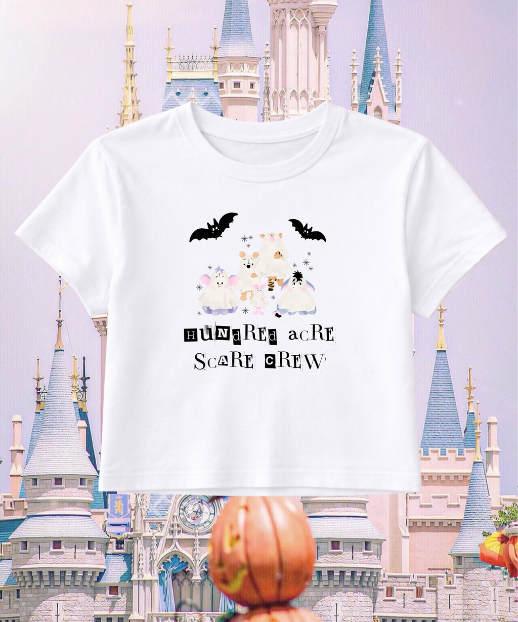 Hundred Acre Scare Crew Halloween Exclusive - Cropped Tee/Cropped Vest - White