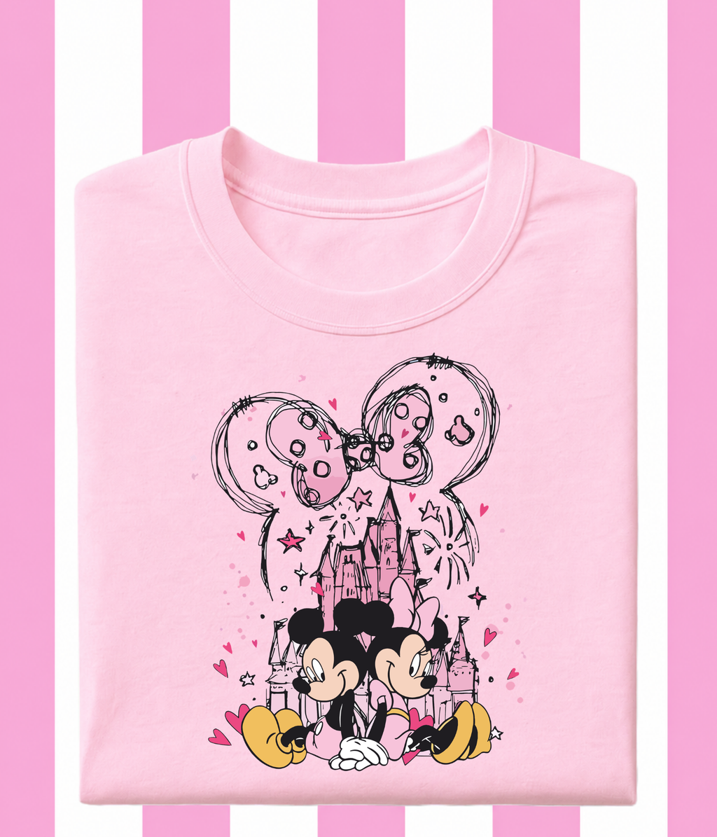 Minnie Mickey Castle - T-shirt