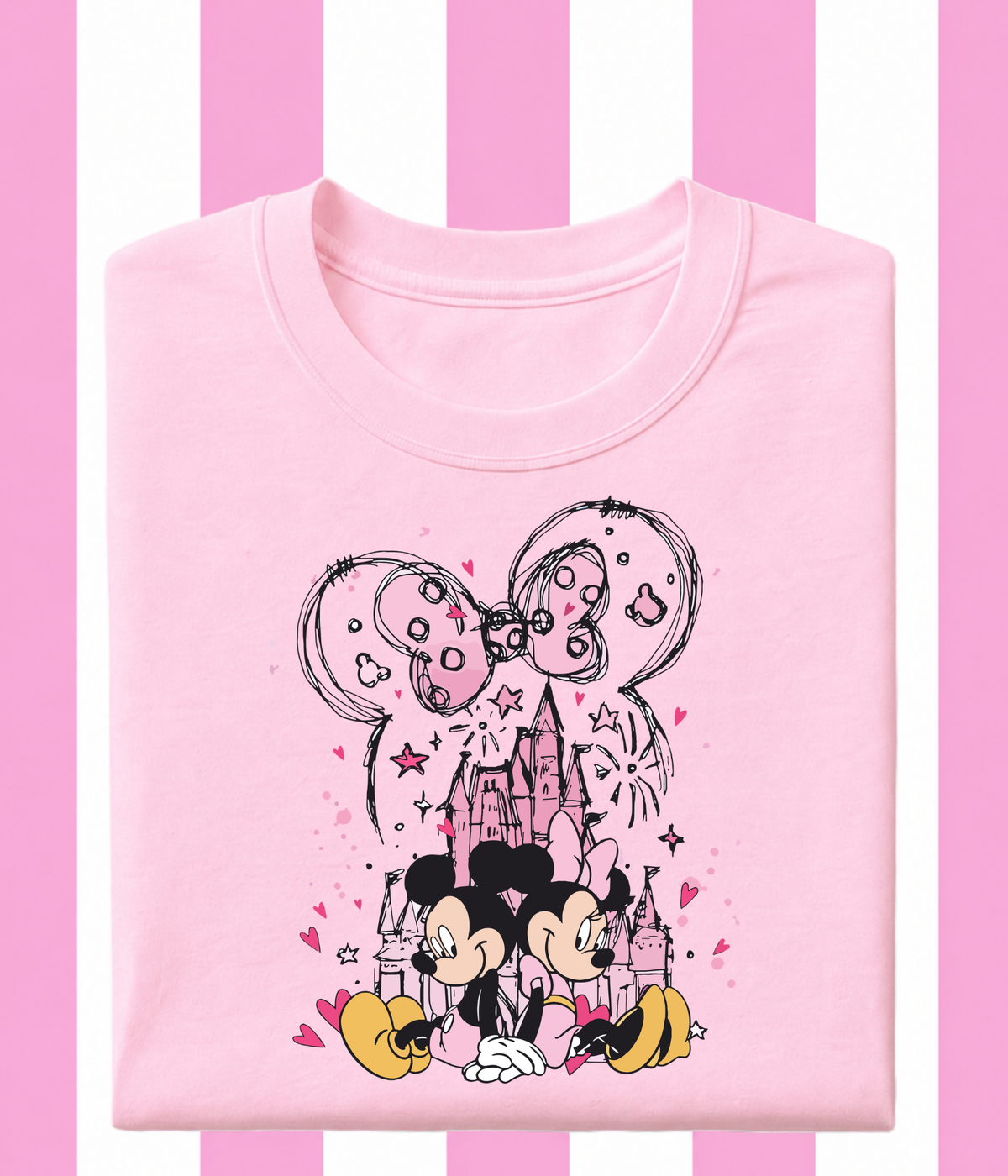 Minnie Mickey Castle - T-shirt