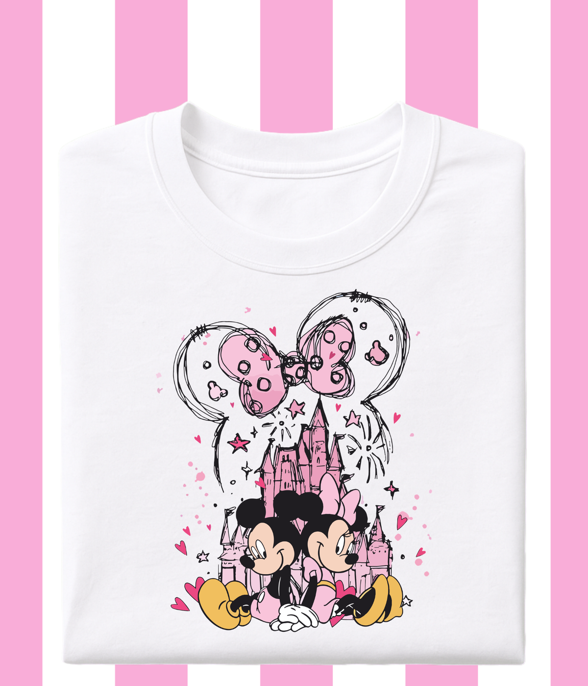Minnie Mickey Castle - T-shirt