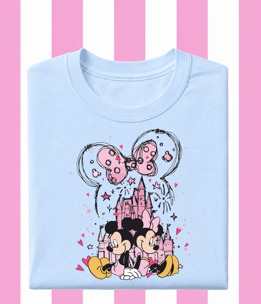 Minnie Mickey Castle - T-shirt