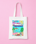 Painted Cruise White Tote Bag