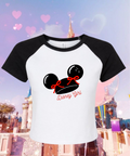 DNY Girl Exclusive Cropped Tee - Black & White
