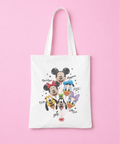 Mickey & Friends Balloons Tote Bag - White/Pink