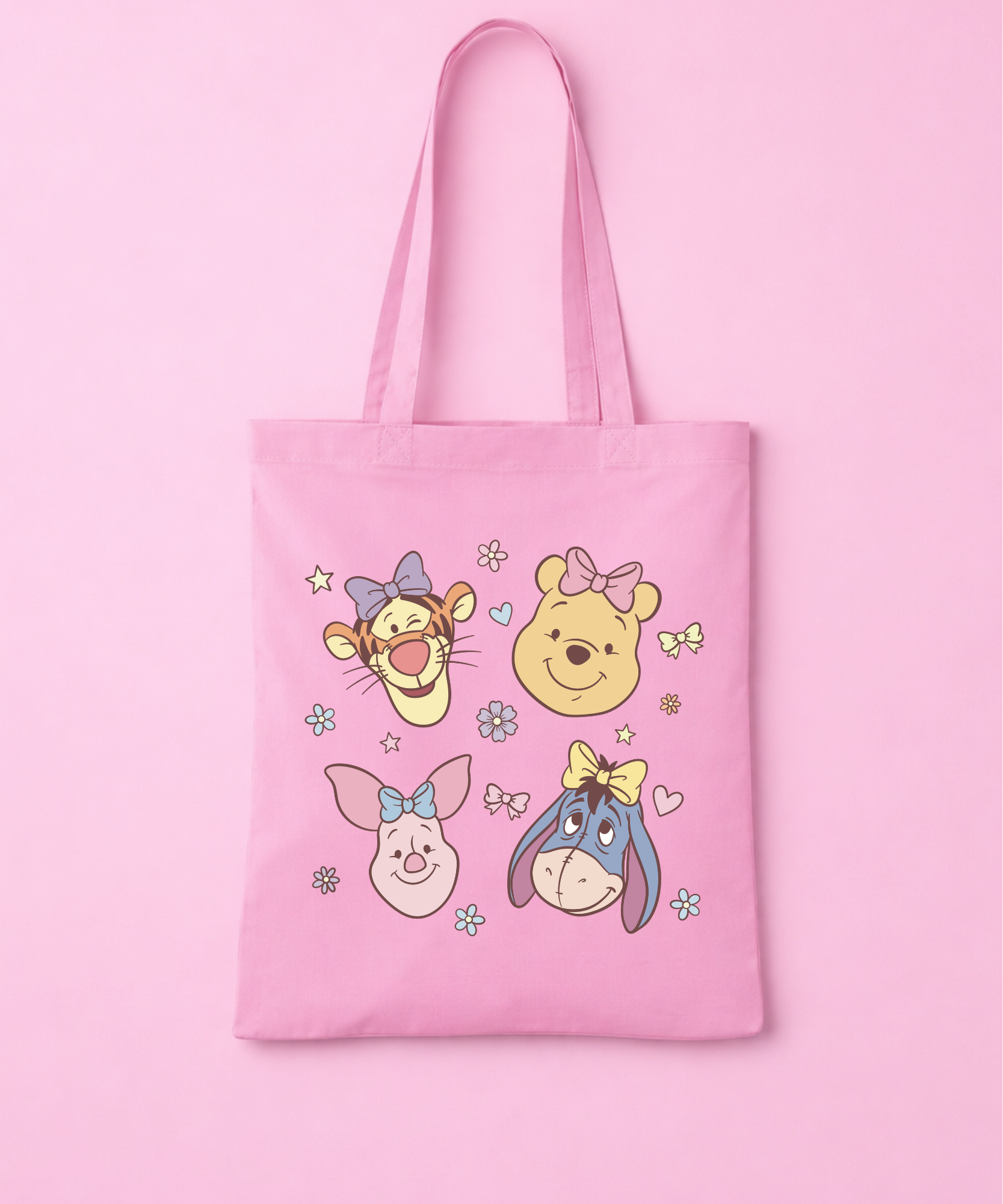 Pooh & Friends Tote Bag - White/Pink