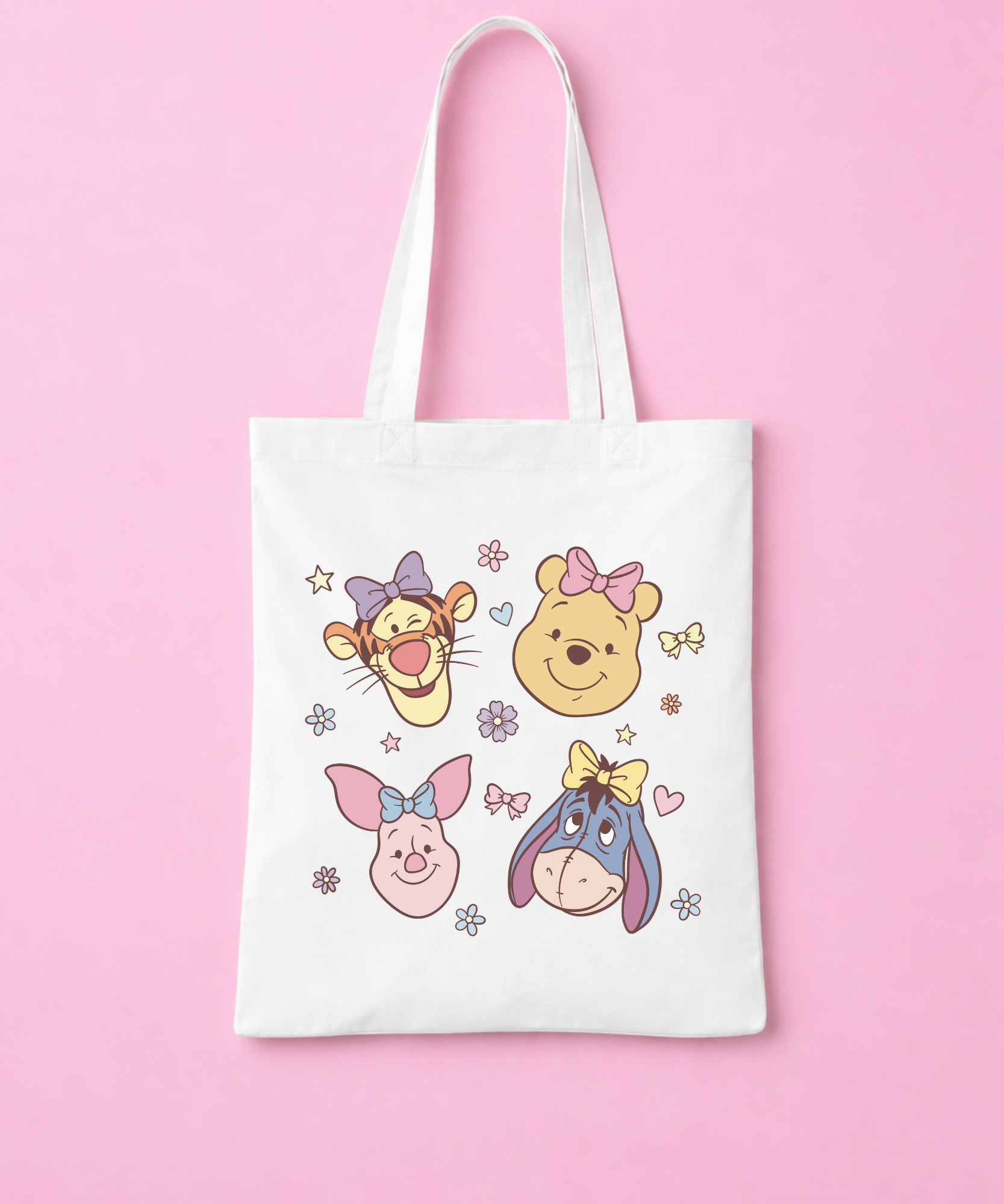 Pooh & Friends Tote Bag - White/Pink