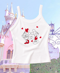 Love Minnie & Mickey - Spaghetti Strap Tank Top - White