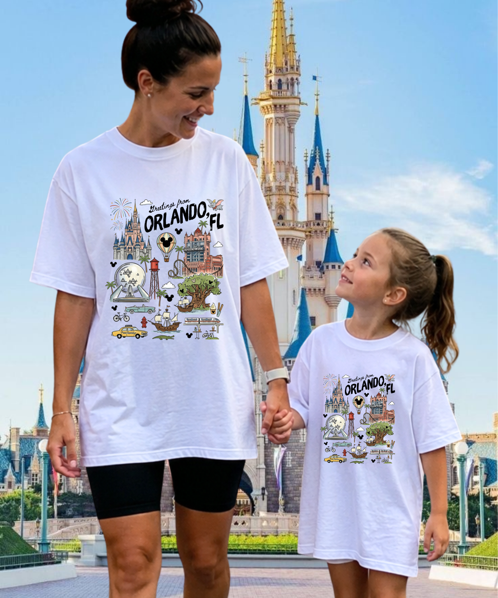 Greetings From Orlando FL - Tshirt - White/Pink/Red