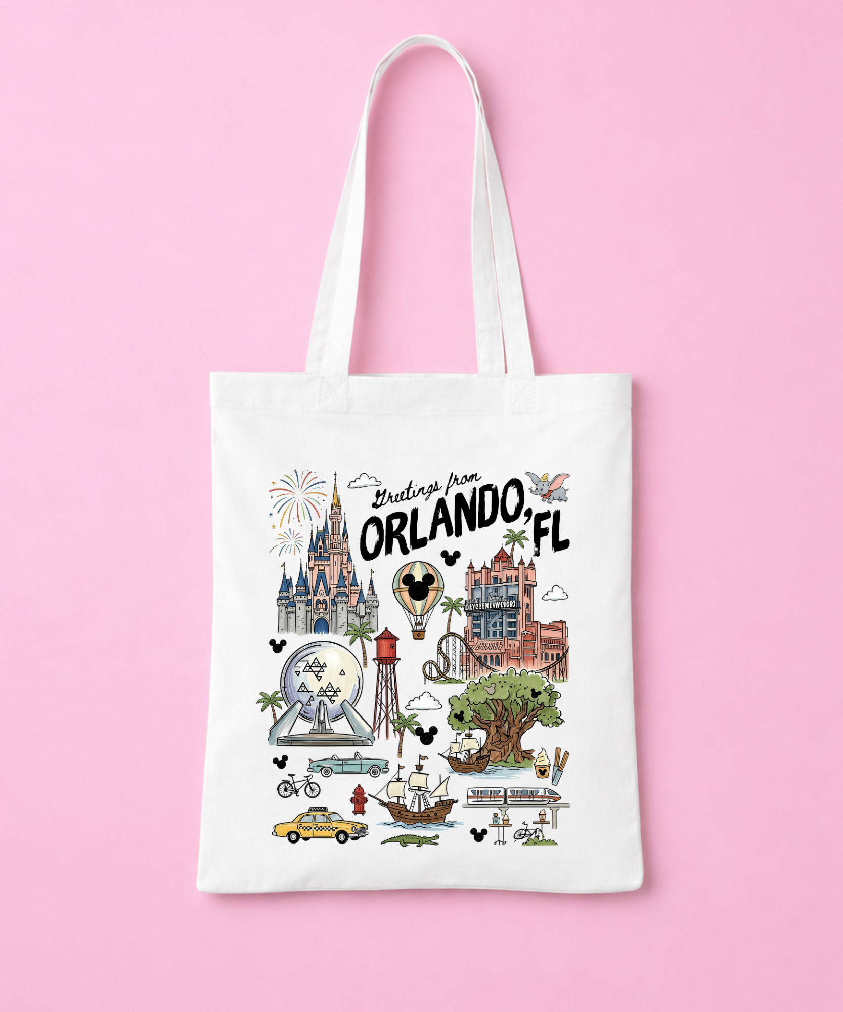 Greetings From Orlando, FL White Tote Bag