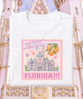 Take Me To Florida Stamp - Tshirt - White/Pink