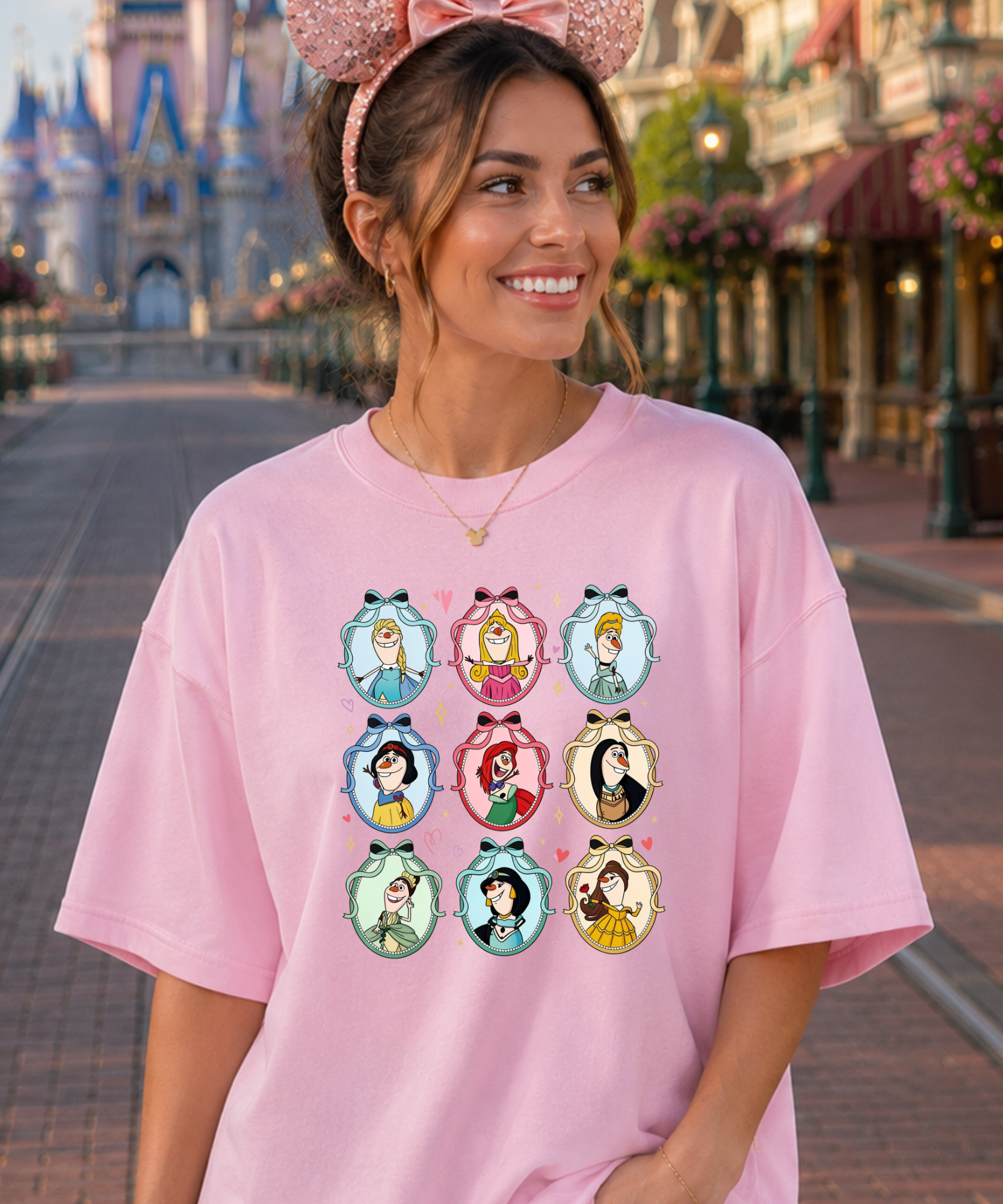 Princess Olaf - Tshirt - White/Pink