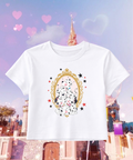 Dalmations Cropped Tee - White