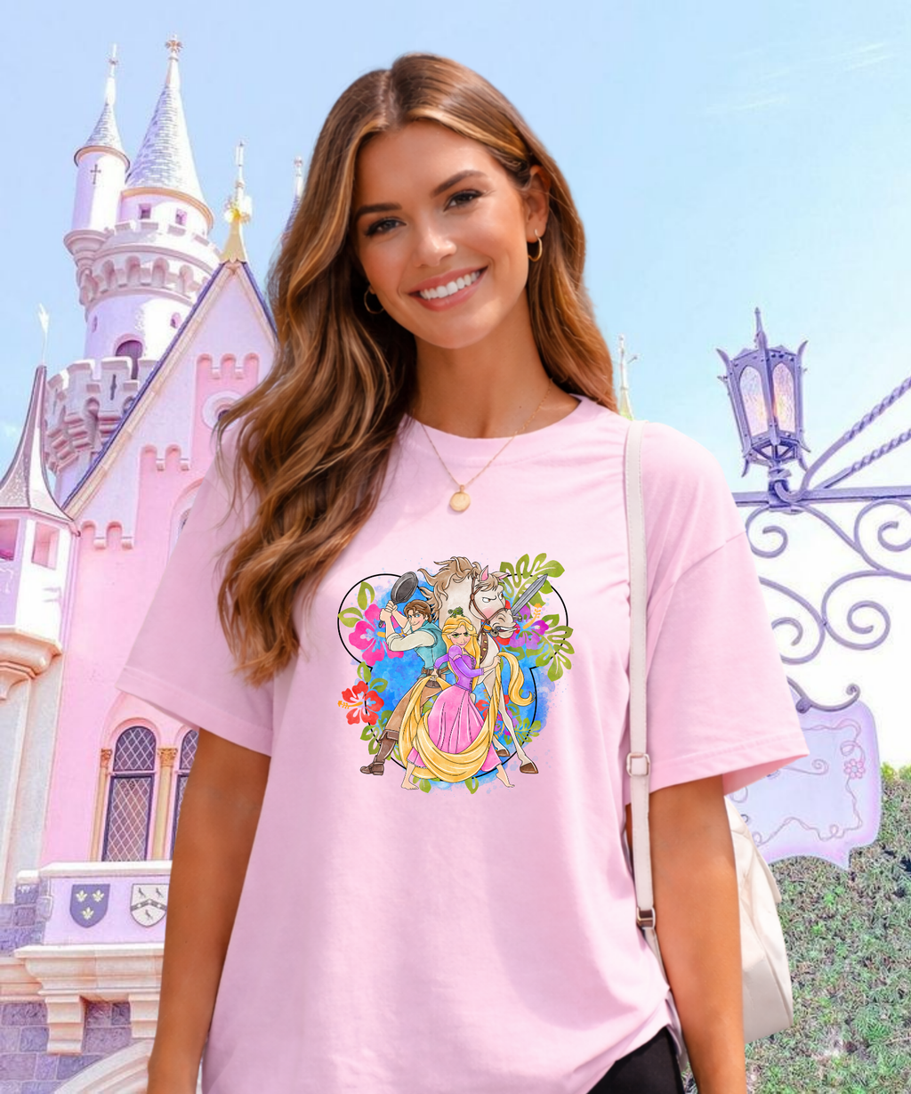 Tangled - Tshirt/Sweatshirt - White/Pink