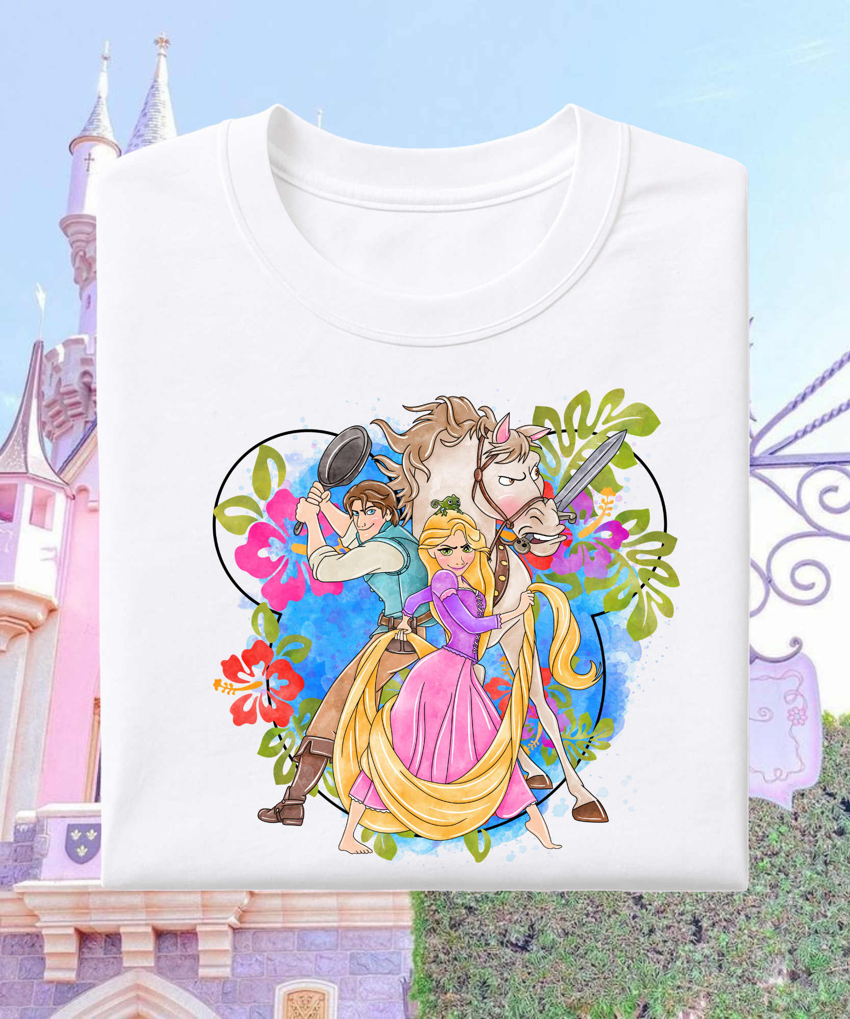Tangled - Tshirt/Sweatshirt - White/Pink