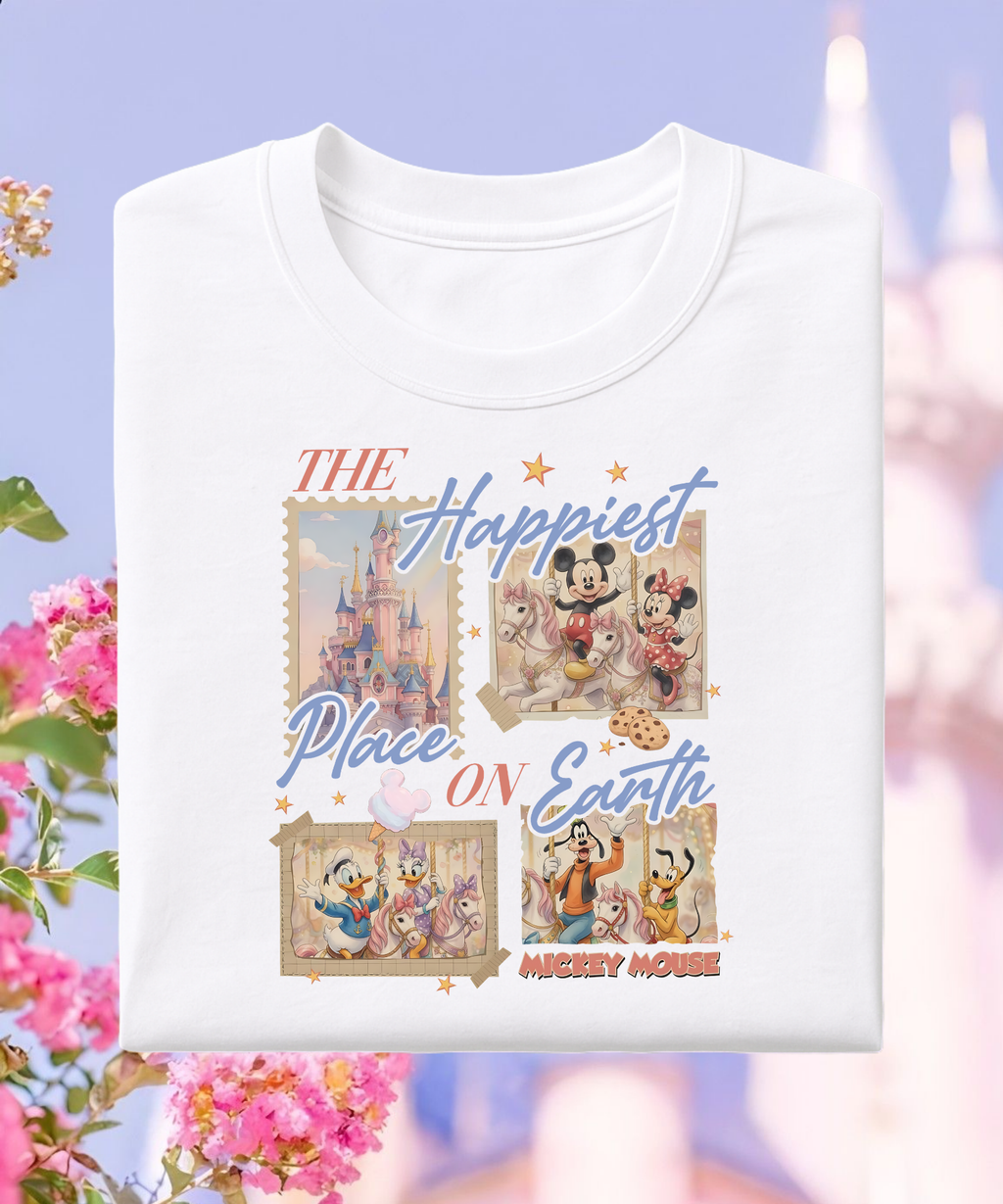 The Happiest Place On Earth - Tshirt/Sweatshirt - White