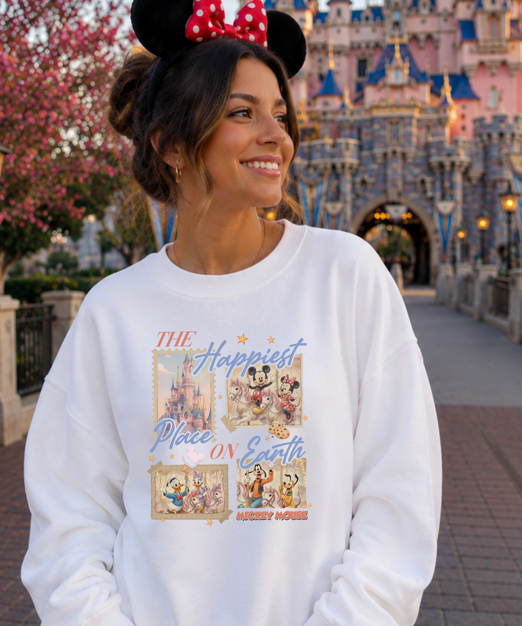 The Happiest Place On Earth - Tshirt/Sweatshirt - White
