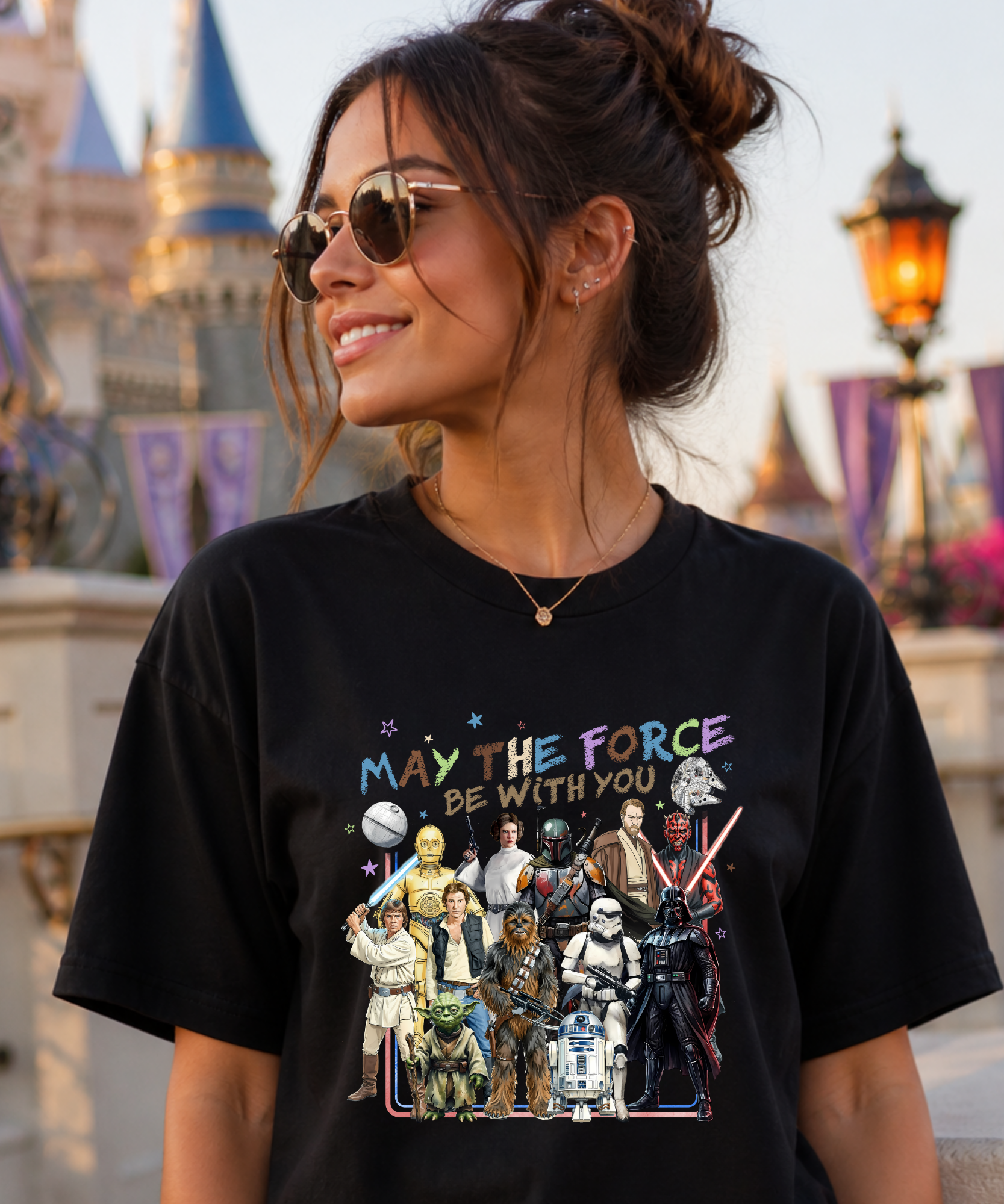 May The Force Be With You - Tshirt/Sweatshirt - White/Black