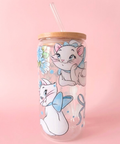 Marie Glass Tumbler With Glass Straw