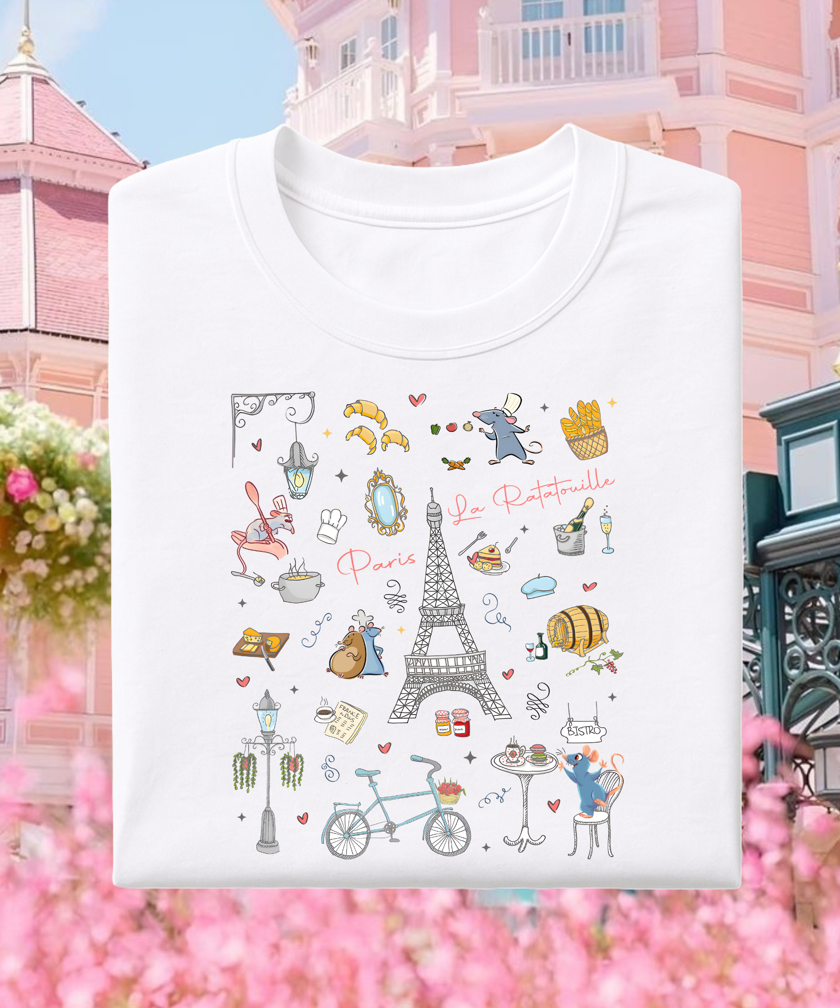 Paris Ratatouille - Tshirt/Sweatshirt - White/Blue
