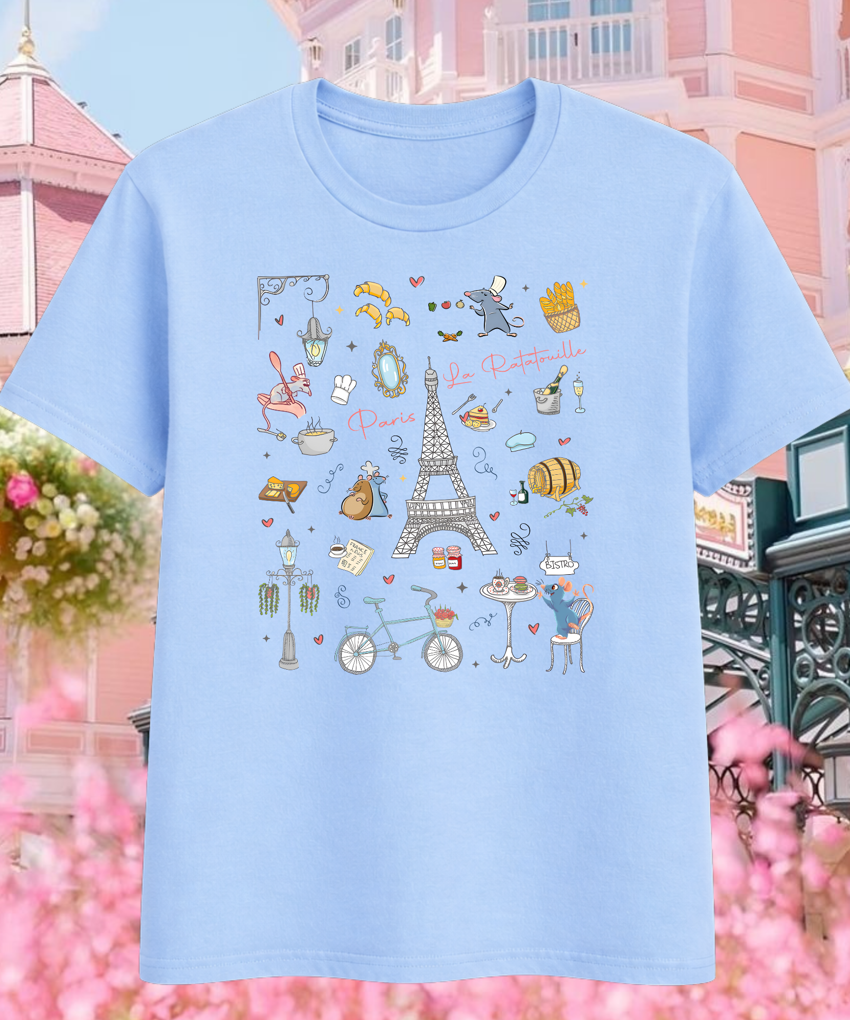 Paris Ratatouille - Tshirt/Sweatshirt - White/Blue