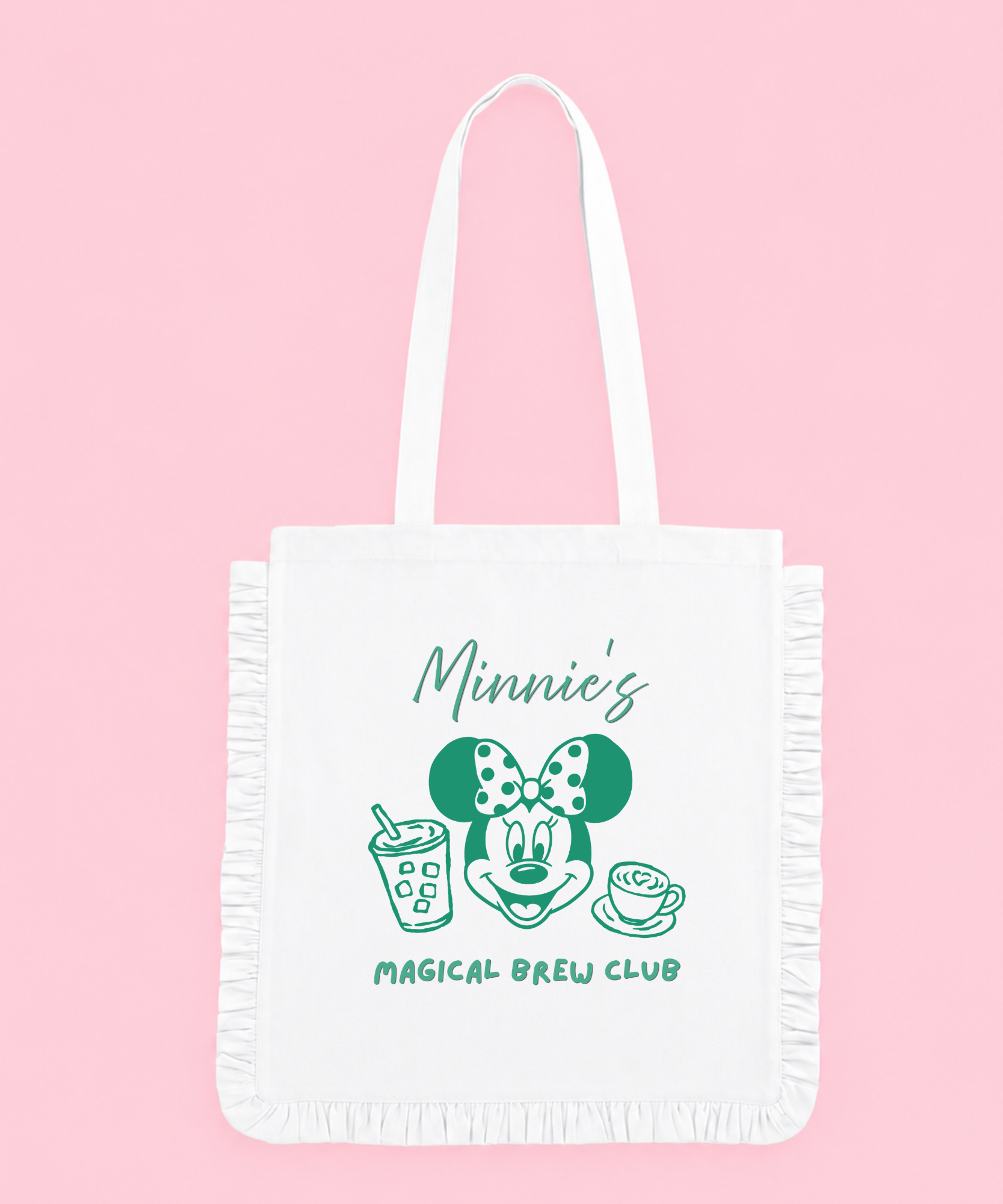 Minnie’s Magical Brew Club Exclusive - White Frilled Tote Bag PRE ORDER - 4-5 weeks turnaround 💕