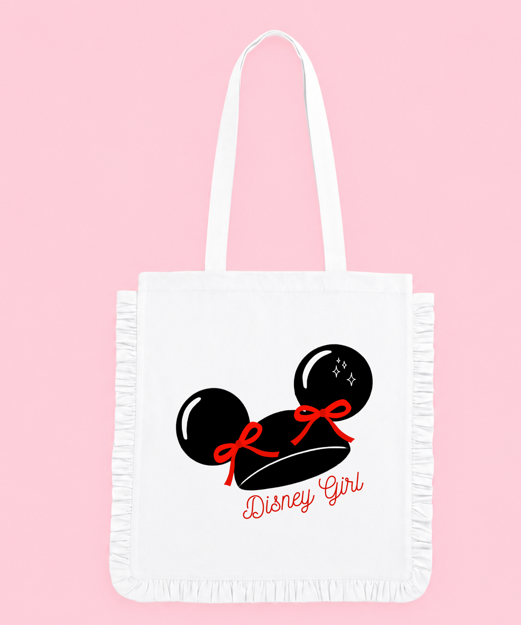 Disney Girl Exclusive White Frilled Tote Bag - PRE-ORDER - 4-5 weeks turnaround 💕