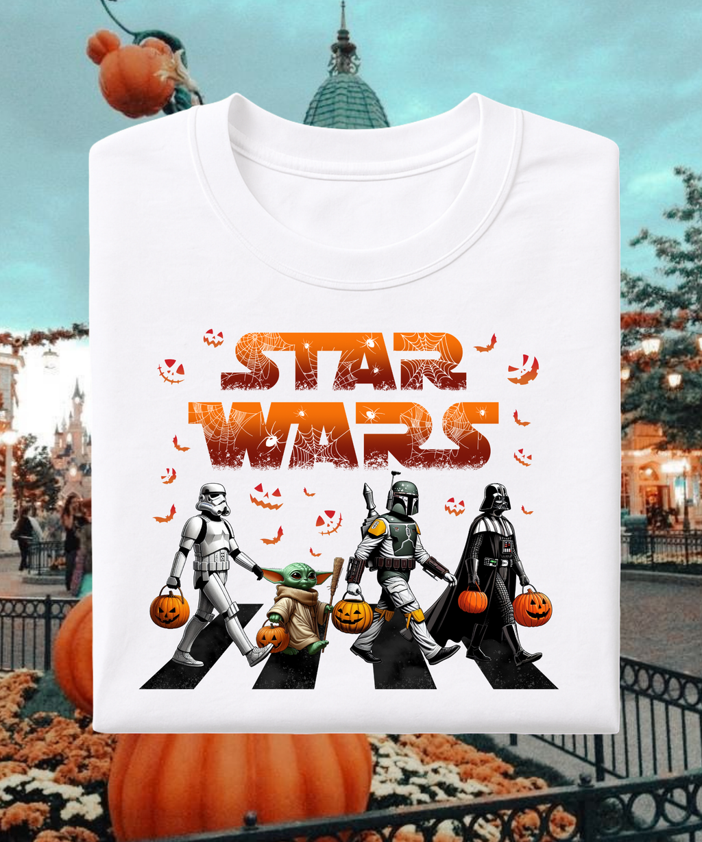 Star Wars Pumpkins Halloween - Tshirt/Sweatshirt - White/Navy
