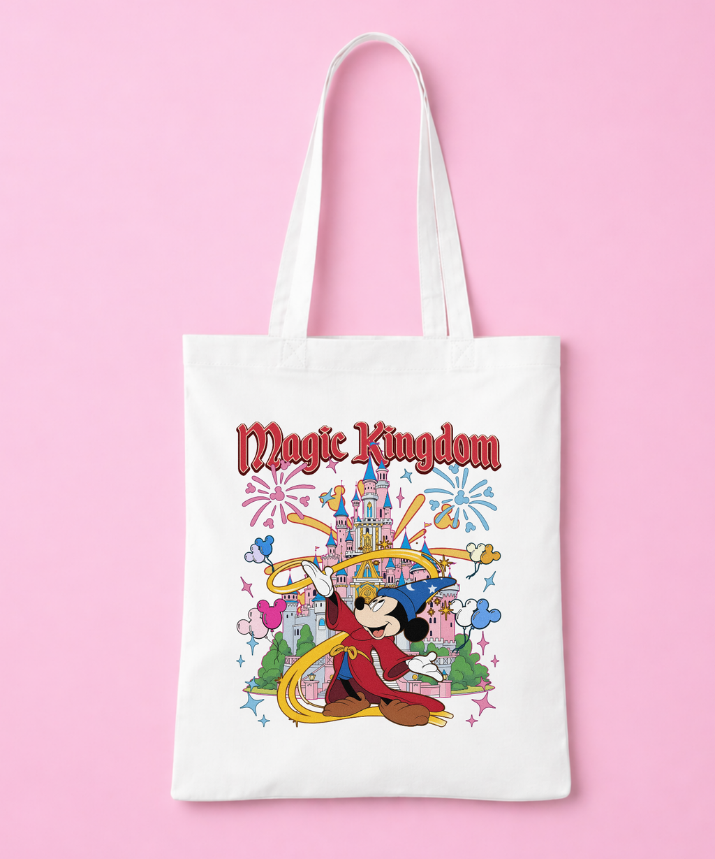 Magic Kingdom Mouse Tote Bag - White/Pink