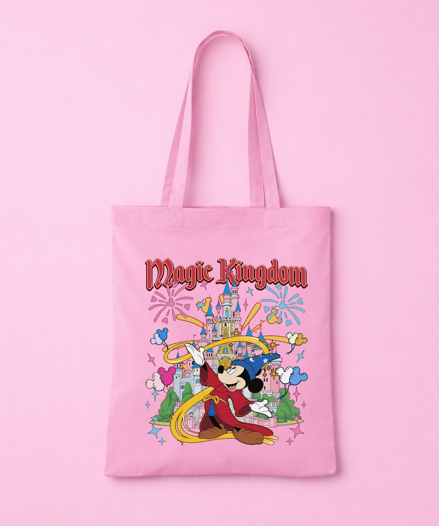 Magic Kingdom Mouse Tote Bag - White/Pink
