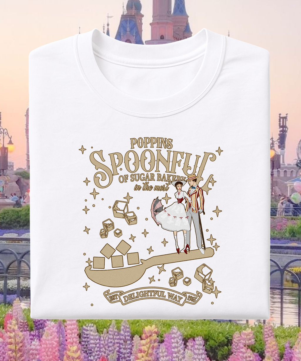 Poppins Spoonful Of Sugar Bakery - Tshirt - White/Black