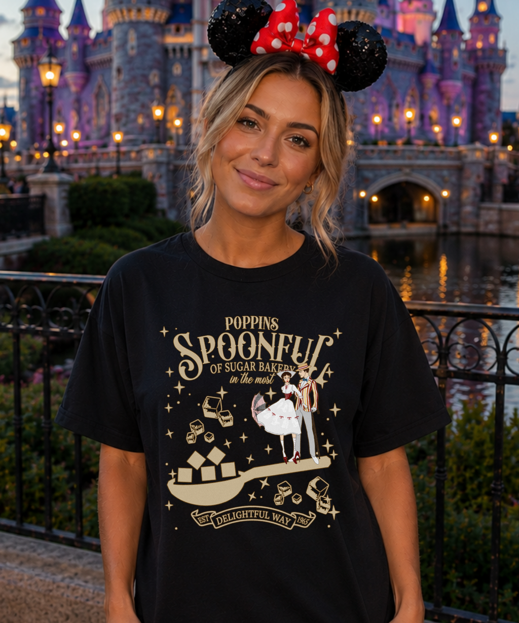 Poppins Spoonful Of Sugar Bakery - Tshirt - White/Black