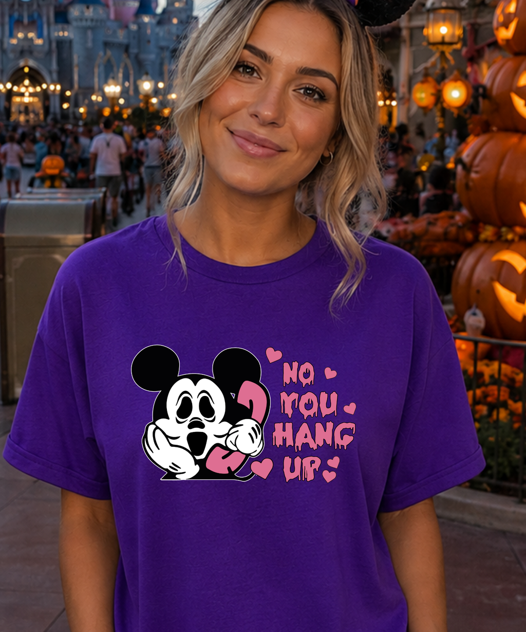 No You Hang Up Halloween - Tshirt - White/Navy/Hot Pink/Purple/Black